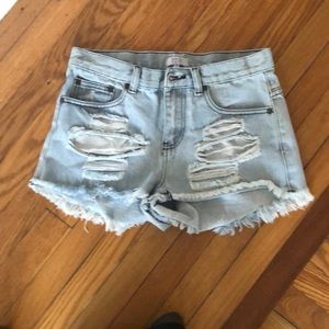 Denim shorts